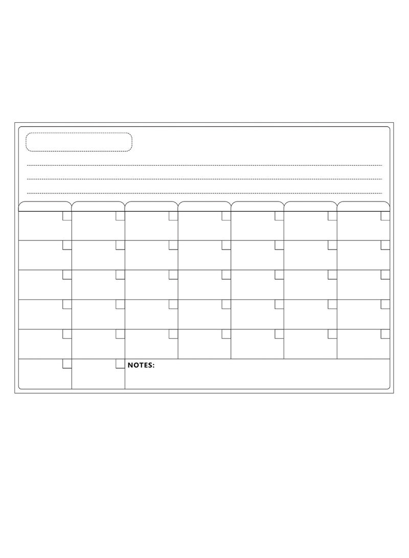 Generic Week Plan Magnetic Dry Erase Whiteboard Paper For Fridge A3 Easy to Write and Clean Magnet Board For Office Home  - Image 3