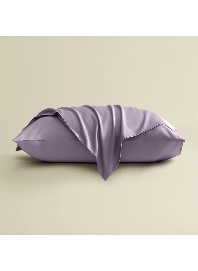 Queen Size Pillowcase Set - 400 Thread Count Pillowcases, 100% Cotton Sateen, Set of 2 Pillow Covers, Soft and Breathable