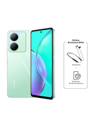 Y36 Dual SIM Crystal Green 8GB RAM 256GB 5G With Neckband And 6 Months Screen Damage Protection - Middle East Version