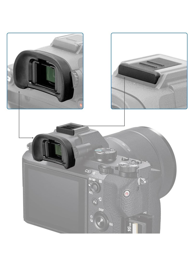 واي آند دي Camera Eyepiece Eyecup Hot Shoe Cover for Sony A7III A7II A9 A7S A99II A58 A7 A7R IV A7RIII A7SII, Accessories (4Pcs) - Image 2