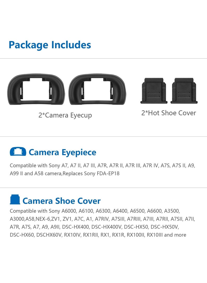واي آند دي Camera Eyepiece Eyecup Hot Shoe Cover for Sony A7III A7II A9 A7S A99II A58 A7 A7R IV A7RIII A7SII, Accessories (4Pcs) - Image 4