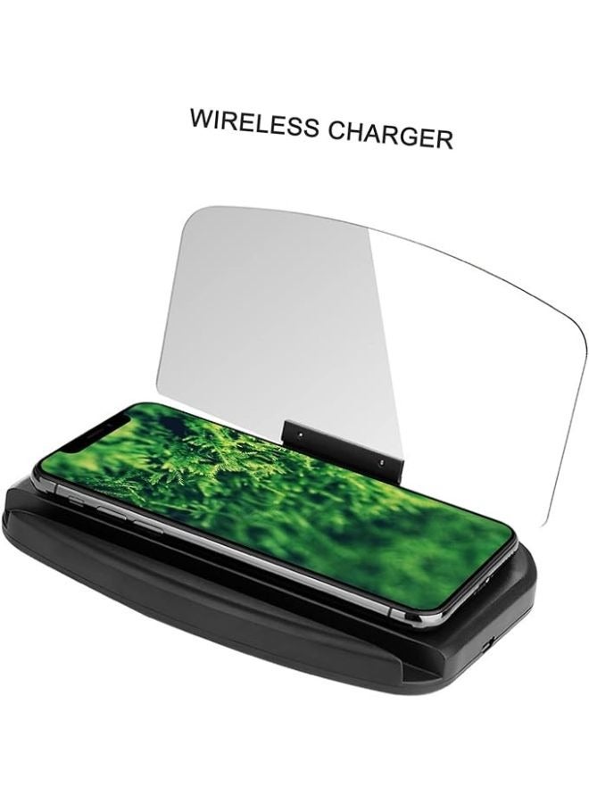 EasyLife Hud Car Phone Navigation Bracket Wireless Charger HUD Head Up Display Mobile Phone Holder GPS Navigation Car Speed Projector - Image 1