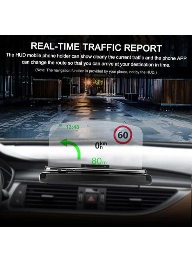 EasyLife Hud Car Phone Navigation Bracket Wireless Charger HUD Head Up Display Mobile Phone Holder GPS Navigation Car Speed Projector - Image 3