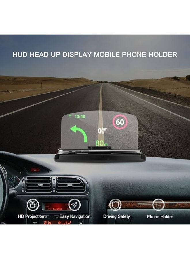 EasyLife Hud Car Phone Navigation Bracket Wireless Charger HUD Head Up Display Mobile Phone Holder GPS Navigation Car Speed Projector - Image 2