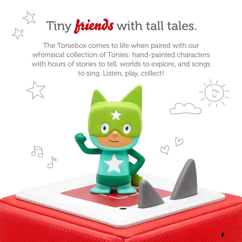 Tonies Tonies Superhero Creative Audio Character - Record and Upload up to 90 Minutes of Your Own Stories and Songs - Turquoise/Green  - Image 2