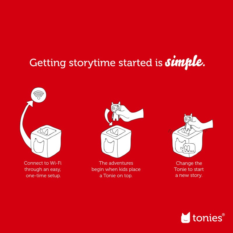 Tonies Tonies Superhero Creative Audio Character - Record and Upload up to 90 Minutes of Your Own Stories and Songs - Turquoise/Green  - Image 5