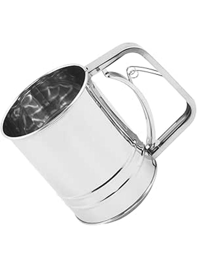 Generic Stainless Steel Flour Sifter Cup Manual Hand Pressure Sieve For ...