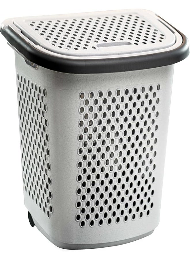 Aksa Pro Laundry Basket Grey With Dark Grey Handle