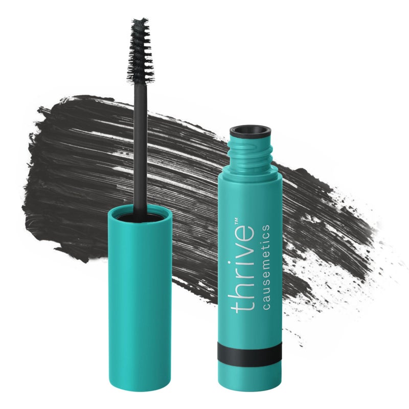 Thrive Causemetics Instant Brow Fix Semi-Permanent Eyebrow Gel, Waterproof Tinted Eye Brow Gel with Vitamin B5, Smudge-Proof, Vegan & Cruelty Free, Tova (Soft Black) - Image 1