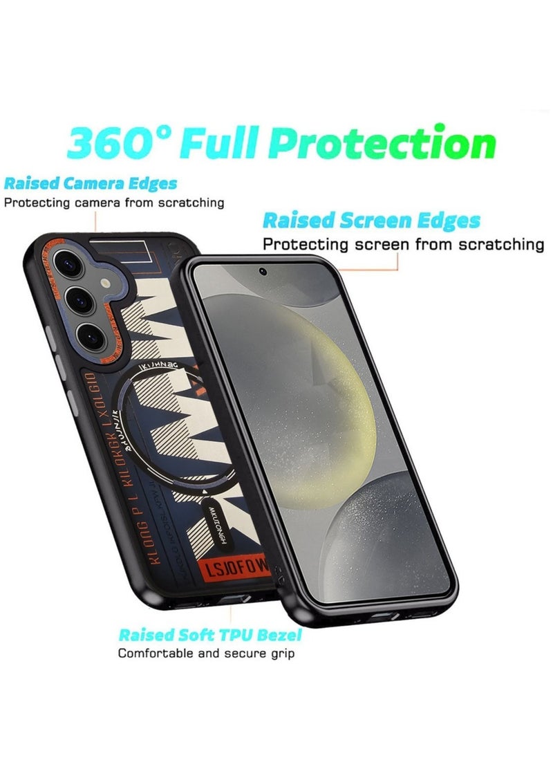 Techie - Aesthetic Translucent TPU MWK Magnetic Magsafe Case with Raised Camera Lens Protector for Samsung Galaxy S24 - Dark Blue - Image 1