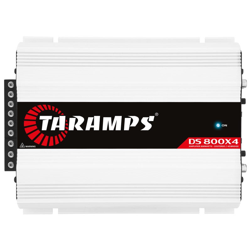 Taramp's Taramps DS 800x4 2 Ohms 800 Watts RMS, 4-Channel 200x4 Watts RMS, Class D, Full Range, Crossover High/Low Pass Fixed, Bridgedable, Car Audio Amplifier - Image 1