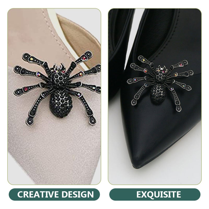 2pcs Spider Shoe Charms Rhinestone Shoe Charms Shoe Jewelry Bridal Shoe Jewelry Clips - Image 3
