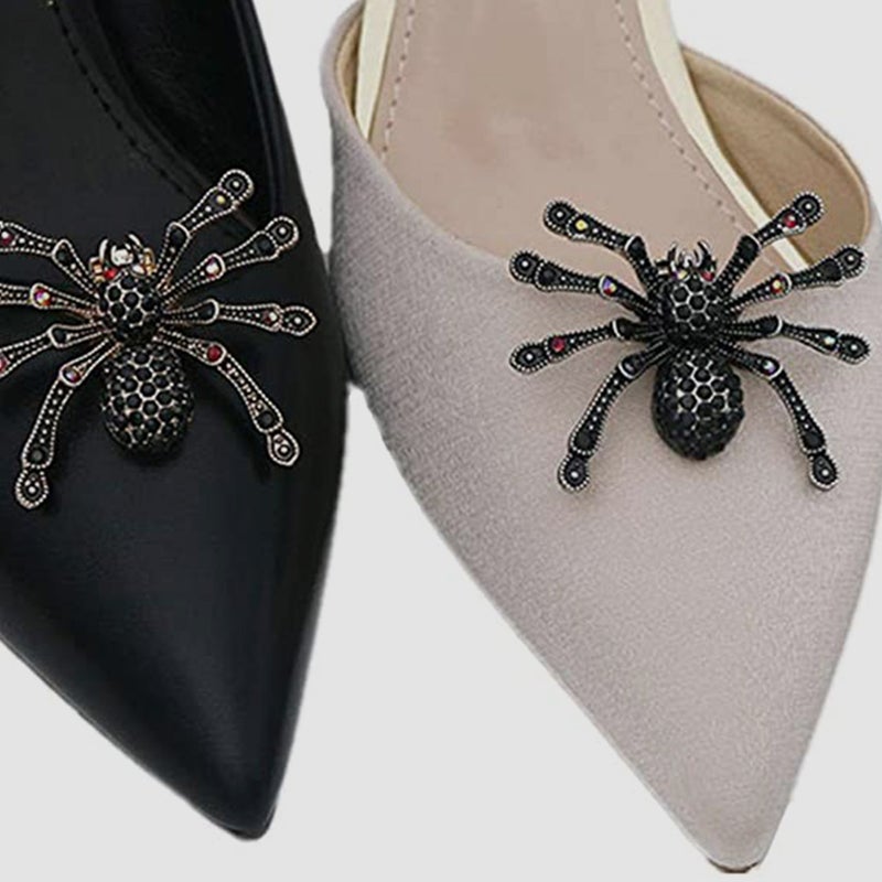 2pcs Spider Shoe Charms Rhinestone Shoe Charms Shoe Jewelry Bridal Shoe Jewelry Clips - Image 2