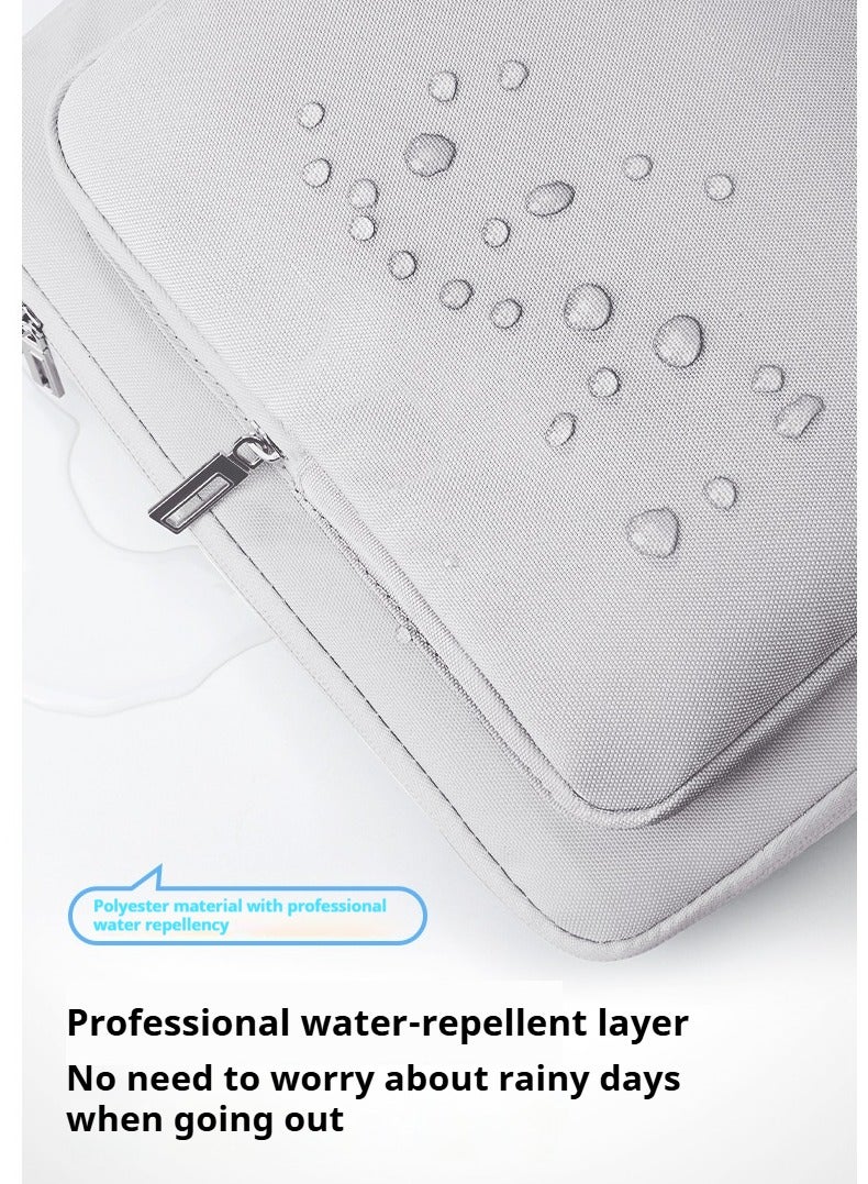 Yoze 15.6 Inch Laptop Bag – Waterproof Business & Travel Briefcase with 360° Shockproof Protection, Wear-Resistant Crossbody Laptop Case with Trolley Strap - Image 5