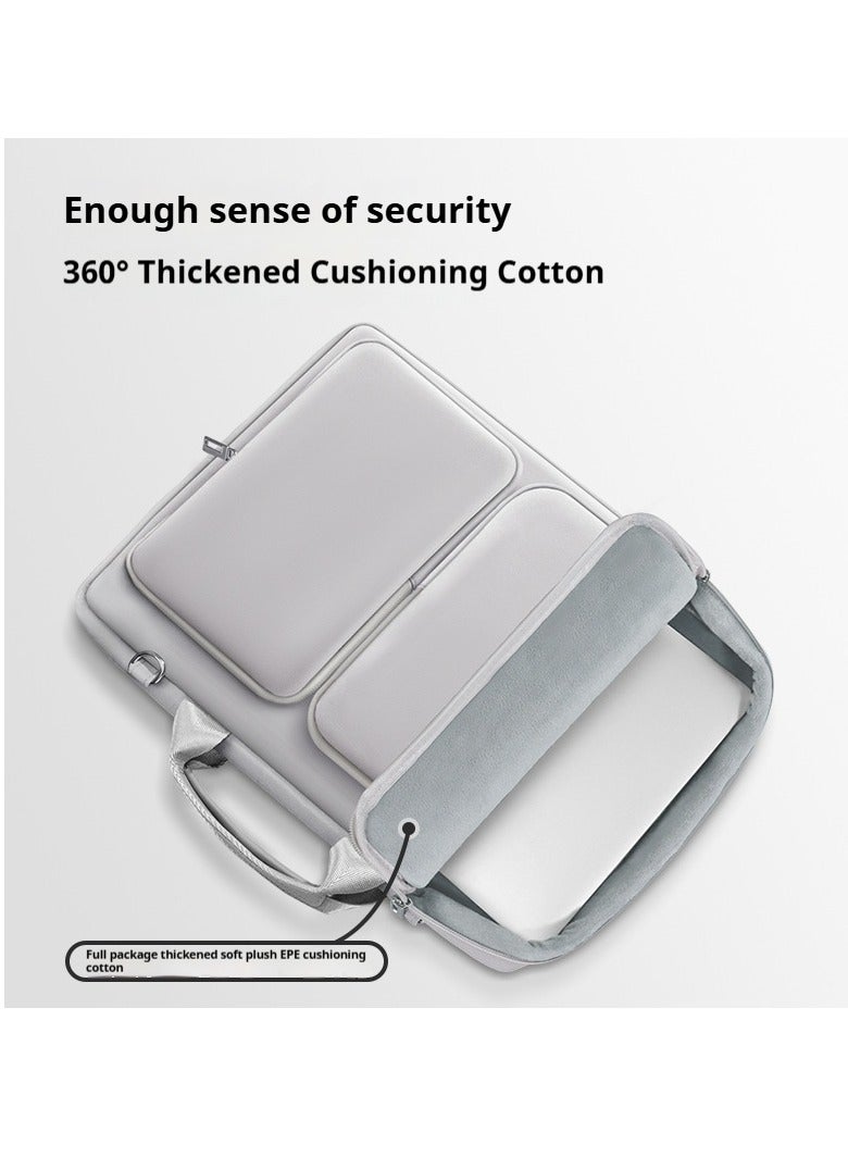 Yoze 15.6 Inch Laptop Bag – Waterproof Business & Travel Briefcase with 360° Shockproof Protection, Wear-Resistant Crossbody Laptop Case with Trolley Strap - Image 3