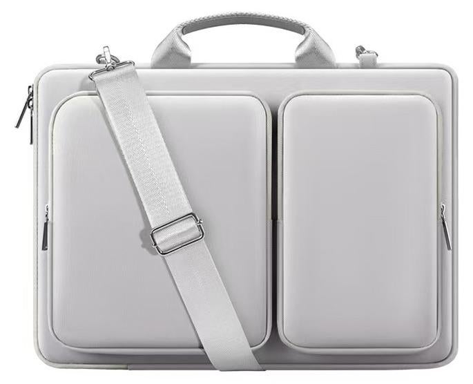 15.6 Inch Laptop Bag – Waterproof Business & Travel Briefcase with 360° Shockproof Protection, Wear-Resistant Crossbody Laptop Case with Trolley Strap
