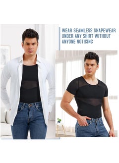 Y&D Compression Shirts For Men Shapewear Tummy Control Body Shaper Slimming Undershirt Short Sleeve Tank Top, Gynomastica Vest Men  - Image 5