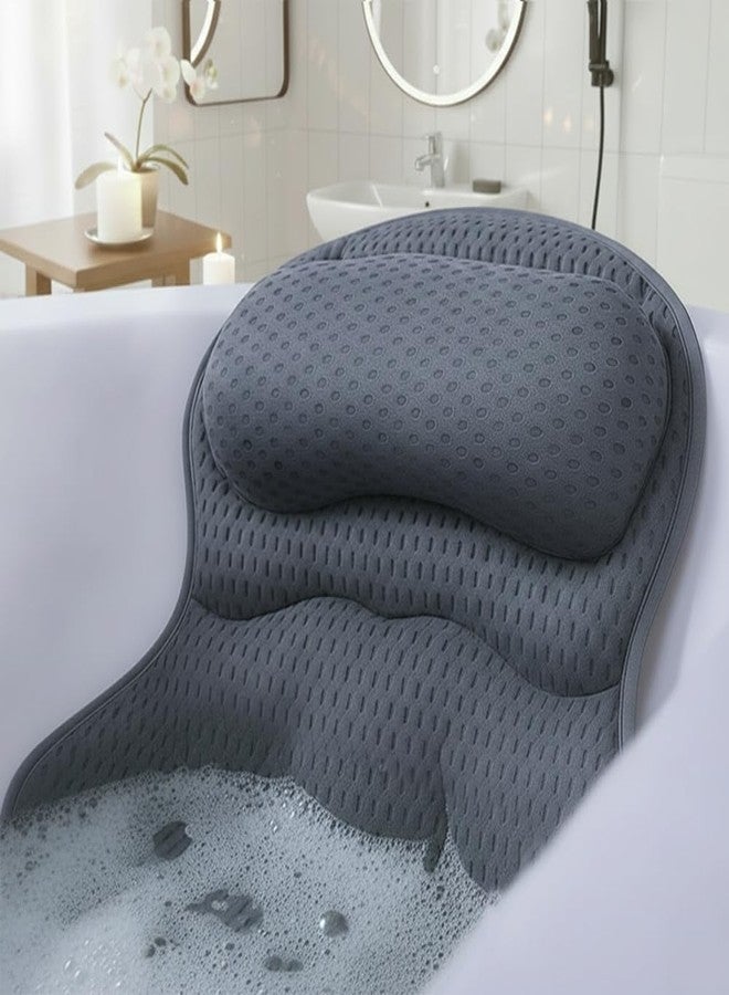 RYNEX Bath Pillows for Tub, Bath Pillow Luxury Bathtub Pillows for Head and Neck Support - With 4D Air Mesh Fabric & Strong 6 Suction Cups, Tub Pillow For Bathtub, Bath Accessories & Spa Gifts For Women Men - Image 1