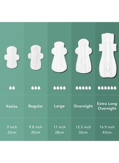 رائيل Rael Feminine Care، أساسيات الدورة الشهرية للنساء - فوط قطنية عضوية عادية ومناديل ليلية للنساء، بطانات يومية عادية ومناديل نسائية  - Image 5