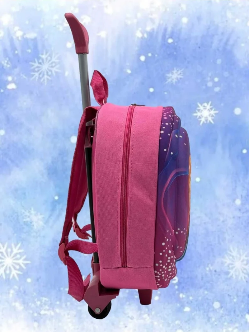 Tezzgelsin Girls Kindergarten Nursery Wheeled Embossed Eva Color Printed Backpack and School Bag