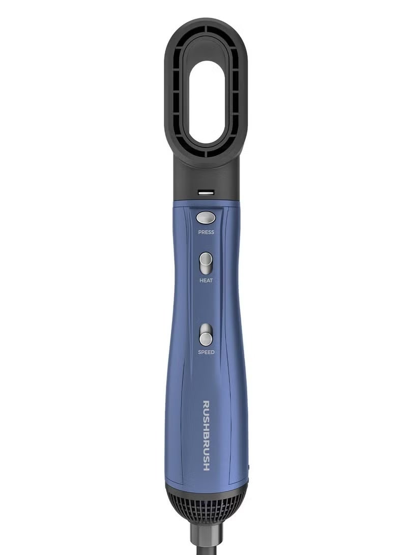 Rush Brush Plus 6 Air Styler - 5 Different Heads - 1300 Watts - 3 Heat/2Speeds - 30000 RPM - Ionic Technology - Navy Blue - Image 4