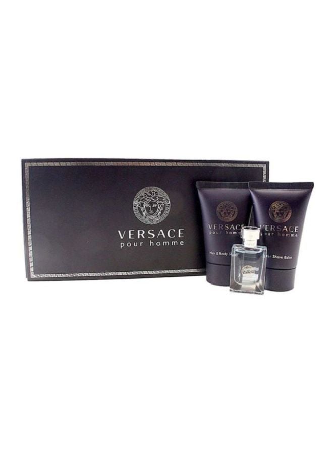 VERSACE Pour Homme Gift Set Miniature 5, Hair And Body Shampoo 25, 1x After Shave Balm 25ml - Image 2