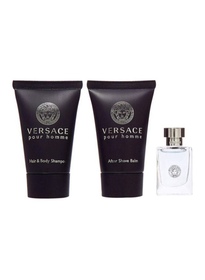 VERSACE Pour Homme Gift Set Miniature 5, Hair And Body Shampoo 25, 1x After Shave Balm 25ml - Image 1