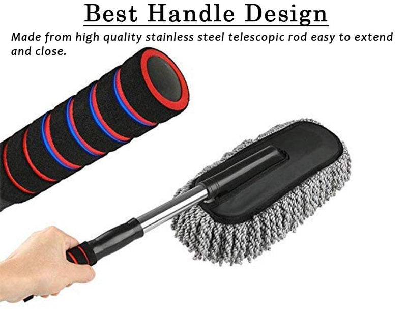 Selifaur Microfiber Flexible Duster Car Wash | Car Cleaning Accessories | Microfiber | Brushes | Dry/Wet Home, Kitchen, Office Cleaning Brush with Expandable Handle for XUV 300 2019 - Image 4