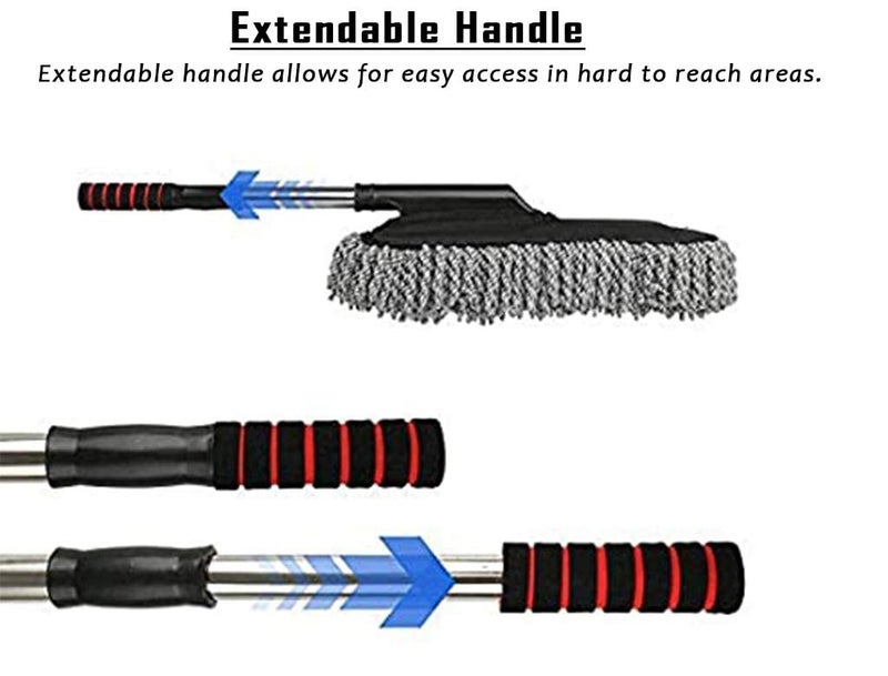 Selifaur Microfiber Flexible Duster Car Wash | Car Cleaning Accessories | Microfiber | Brushes | Dry/Wet Home, Kitchen, Office Cleaning Brush with Expandable Handle for XUV 300 2019 - Image 5