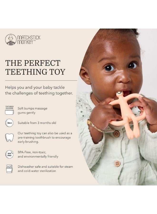 MATCHSTICK MONKEY Teether Set Peach - Image 2
