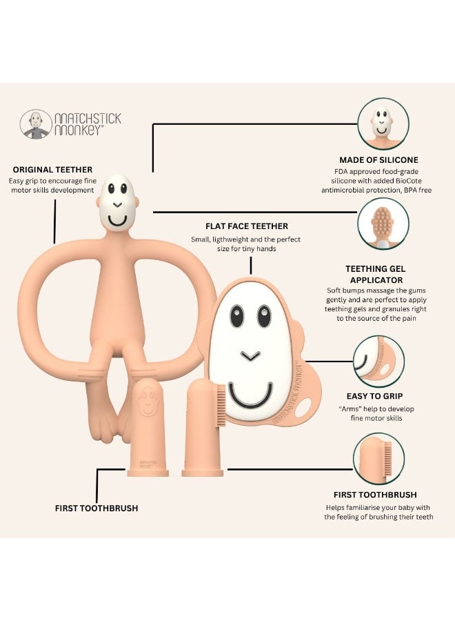 MATCHSTICK MONKEY Teether Set Peach - Image 3