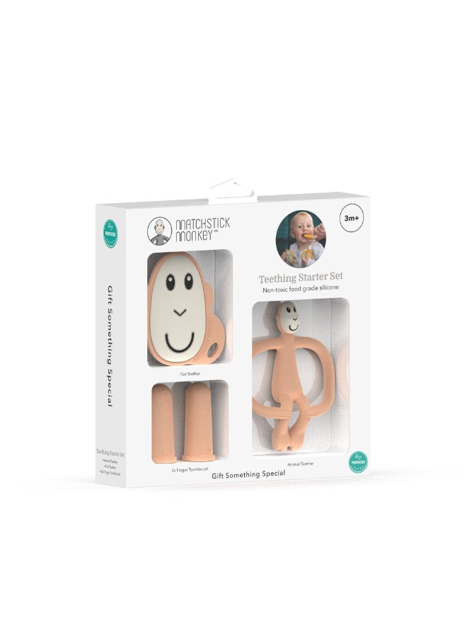 MATCHSTICK MONKEY Teether Set Peach - Image 1