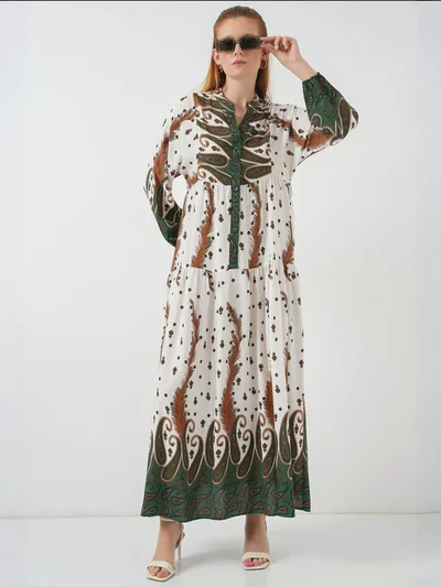 BIG DART BDART Patterned V-Neck Maxi Dress