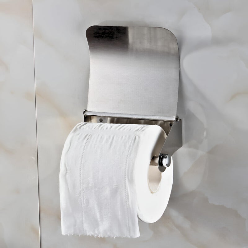 New Ware 304 Grade Stainless Steel Toilet Paper Holder Stand - Sleek Bathroom and Kitchen Accessory (Chrome) - Image 3