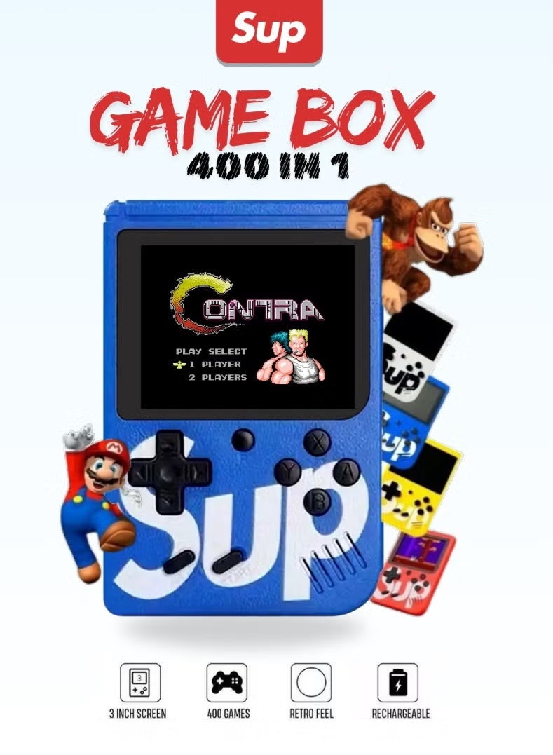 SUP 400 in 1 Mini Handheld Gaming Console Portable Retro Game Player with 3 Inch Color Screen Pocket Size Travel Game Console for Kids and Adults - Image 1