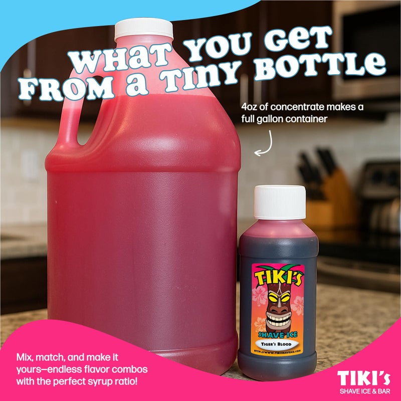 شراب تكي للثلج المجروش - مركز للثلج المجروش والثلج المجروش - شراب طبيعي للمشروبات والحلويات - نكهة الفراولة 4 أونصات (عبوة من 1) - Image 5