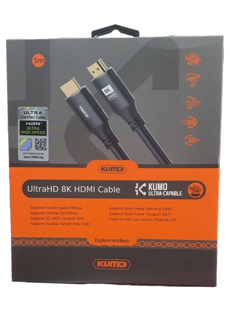 Kumo 8K HDMI CABLE ULTRA HIGH SPEED KUMO -  5M - Image 3