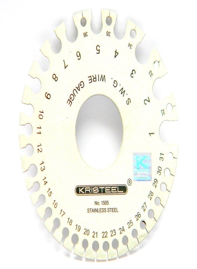 Kristeel Precision Stainless Steel Measuring Wire Gauge Round (Silver) - Image 1