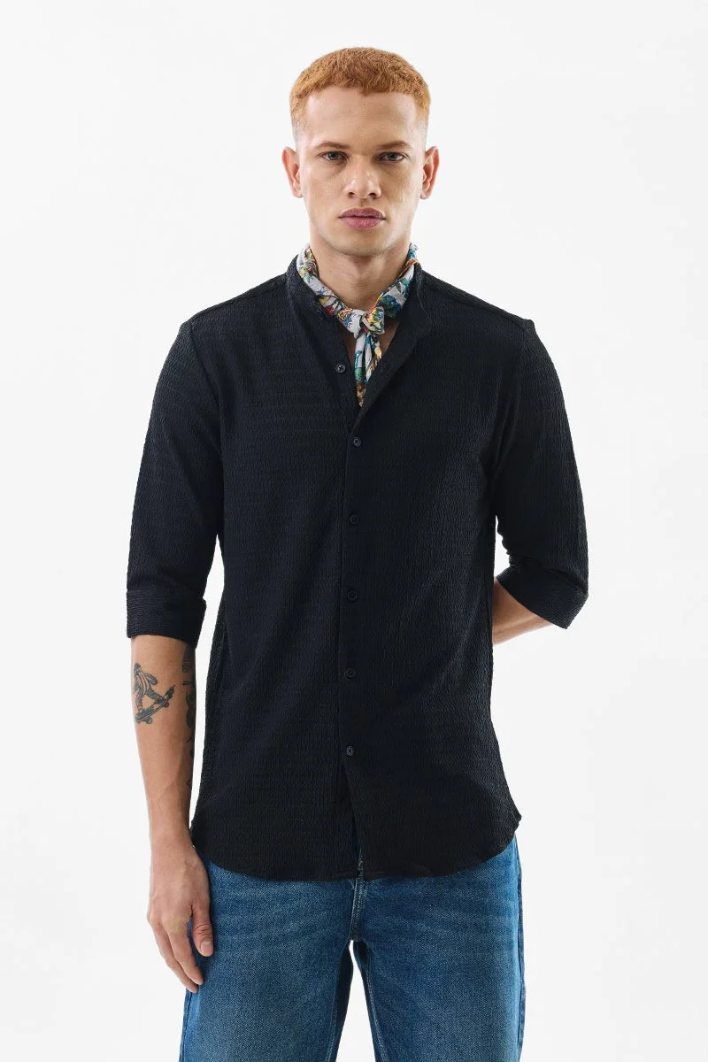 سنيتش قميص أبيض بياقة ماندرين