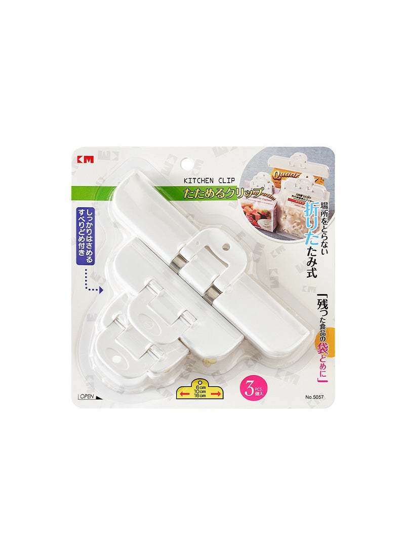 Generic - Food Bag Clip Sealed Milk Powder Snack Sealer Kitchen Food Moisture Proof Clip Potato Chip Milk Sealing Large Medium Small-White - Image 1
