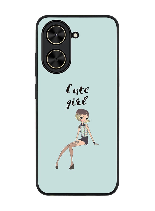 Stylizedd For Xiaomi Poco C71 / Redmi A5 4G Case,Slim fit Camera Protection, Shockproof Thin Phone cover  - Shy Cute Girl