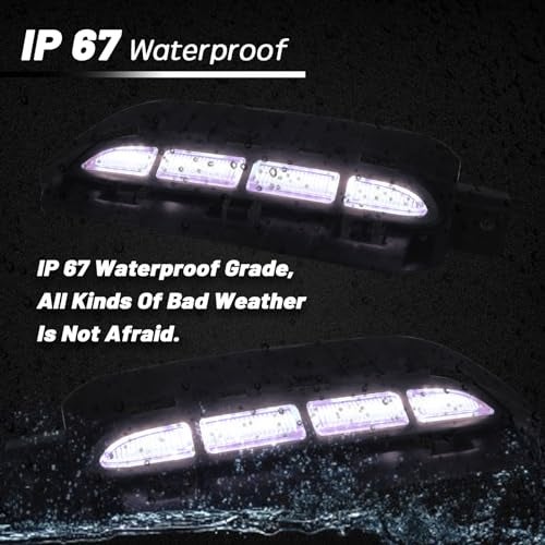PGTOPONE Switchback White/Amber LED Front Bumper Fog Light DRL Amber Sequential Turn Signal Feature Compatible with Kia Sportage 2023 2024 X-Pro Prestige Replacement Front Bumper Trim - Image 4