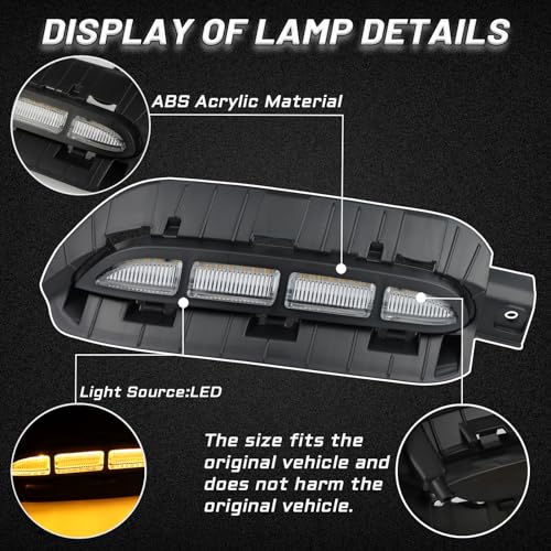 PGTOPONE Switchback White/Amber LED Front Bumper Fog Light DRL Amber Sequential Turn Signal Feature Compatible with Kia Sportage 2023 2024 X-Pro Prestige Replacement Front Bumper Trim - Image 2