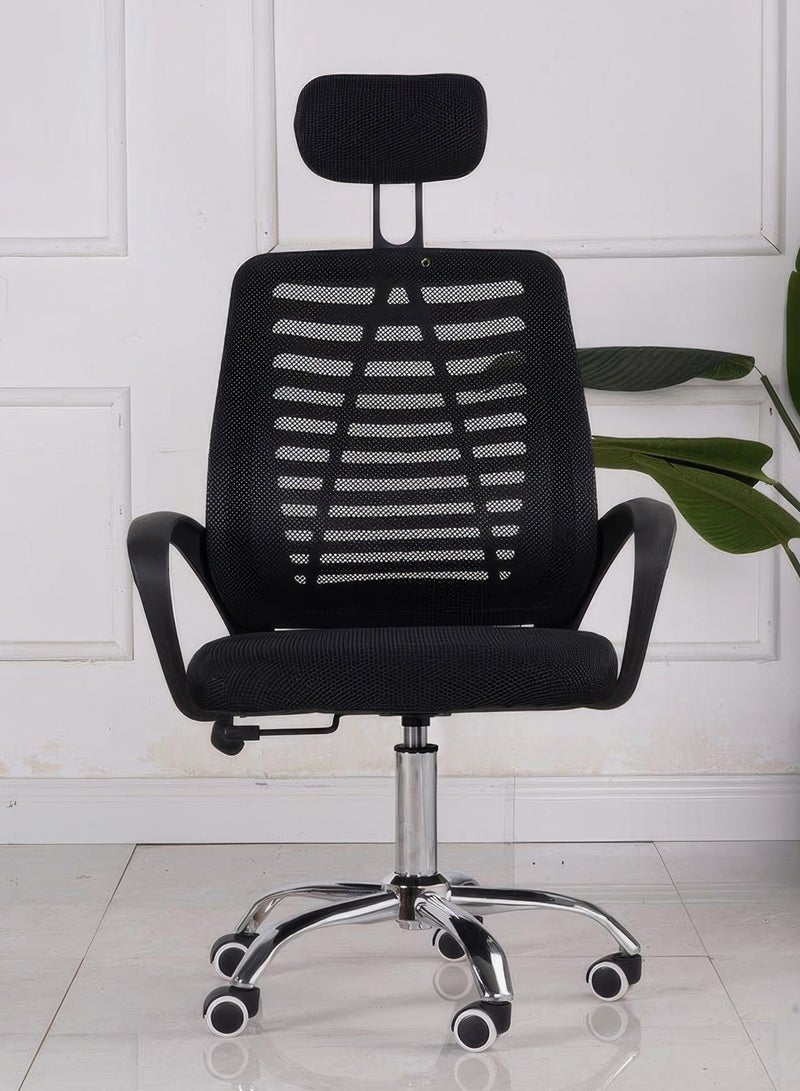 RENOVO Ergonomic Office Chair with Lumbar Support, Headrest, Comfortable Armrests, Height Adjustable, Swivel Rolling for Executive, Conference & Study Room - Image 2
