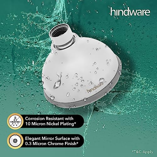 Hindware ABS 97 mm 5 Flow Water Saving Overhead Shower | 5 Mood Modes | Wall Mounted | Chrome Finish & Nickel Plating | Spray Nozzles | Sustains High Water Pressure - Image 3