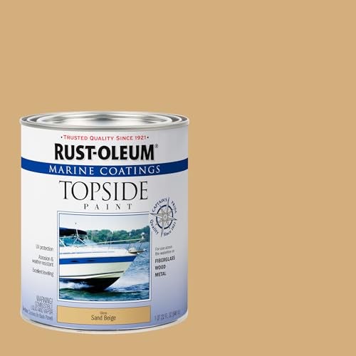 Rust-Oleum 207003 Marine Coatings Topside Paint, Quart, Sand Beige 32 Fl Oz (Pack of 1) - Image 2