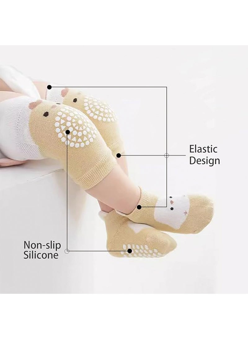 HaDoii 2 Set Unisex Baby Crawling Anti-Slip Knee Pads and Socks Set,Save Toddler Boy Girl 1-3 Years Knee and Ankle (M) - Image 4