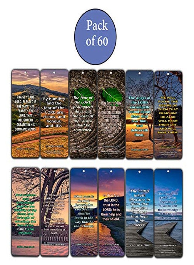 NewEights KJV Scriptures Bookmarks - Fear of The Lord (60-Pack) - Perfect Gift Idea for Friends and Loved Ones - Image 2