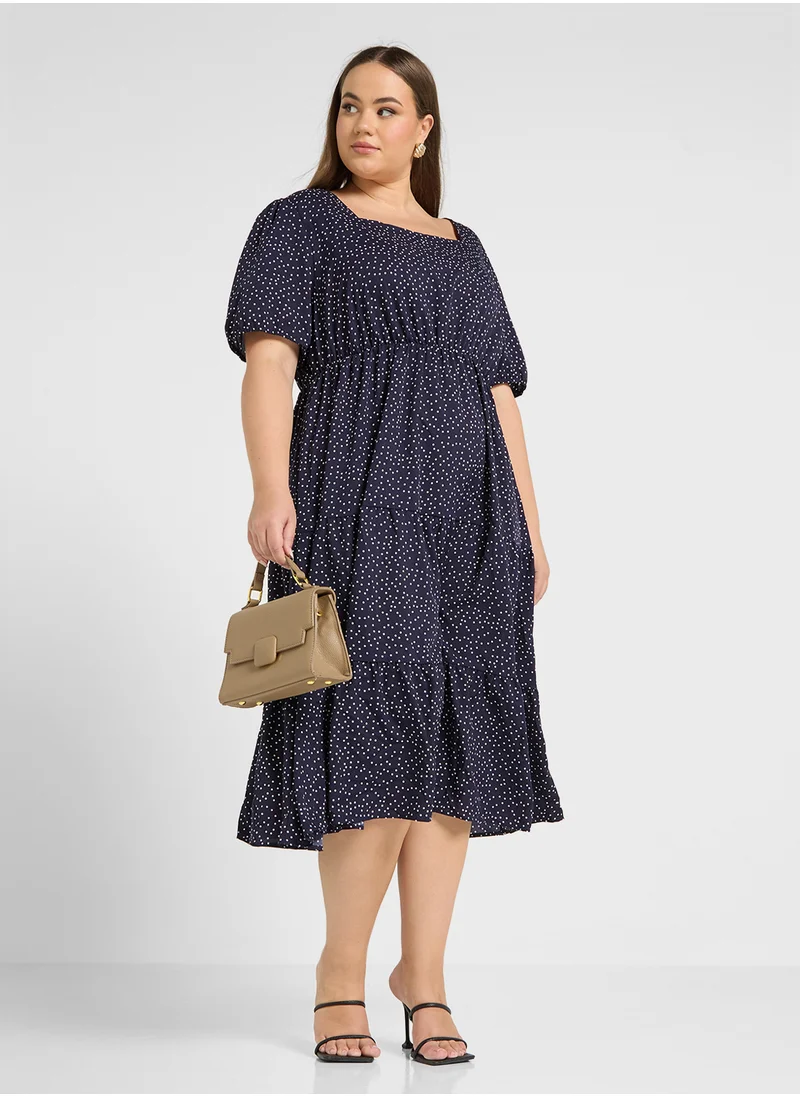 Ella Plus Ditsy Print Dress