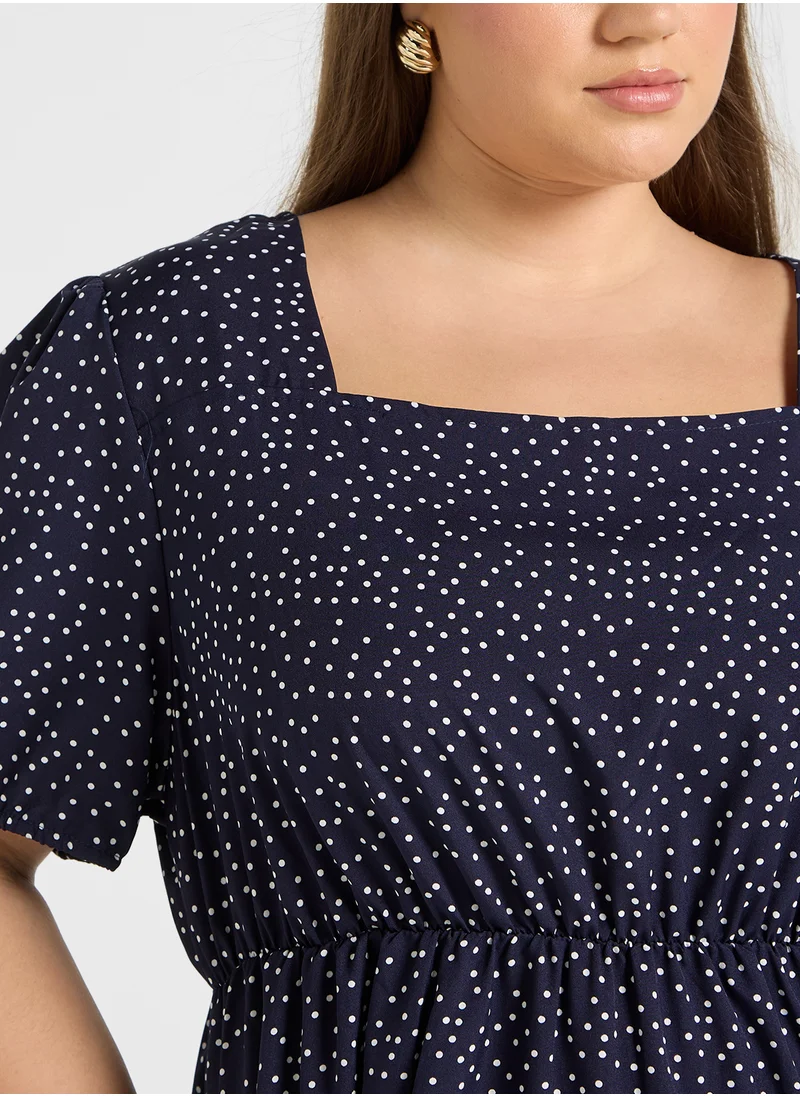 Ella Plus Ditsy Print Dress